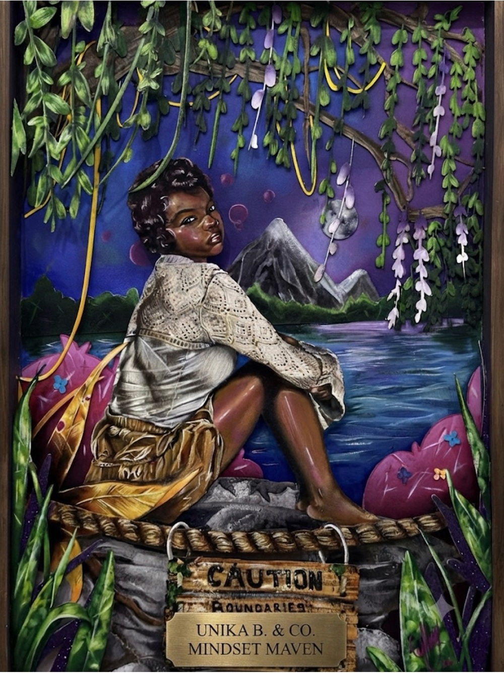 Unika B. & Co. "Mindset Maven" Art Print - Purple & Green